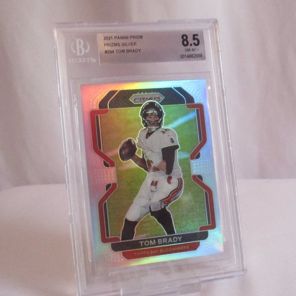 2021 PANINI PRIZM PRIZMS SILVER #294 TOM BRADY BGS 8.5